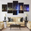 Doha, Qatar. Night skyline Multi panel canvas wall art