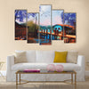 old fishing village,oil painting style Multi Panel Canvas Wall Art