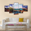 old fishing village,oil painting style Multi Panel Canvas Wall Art