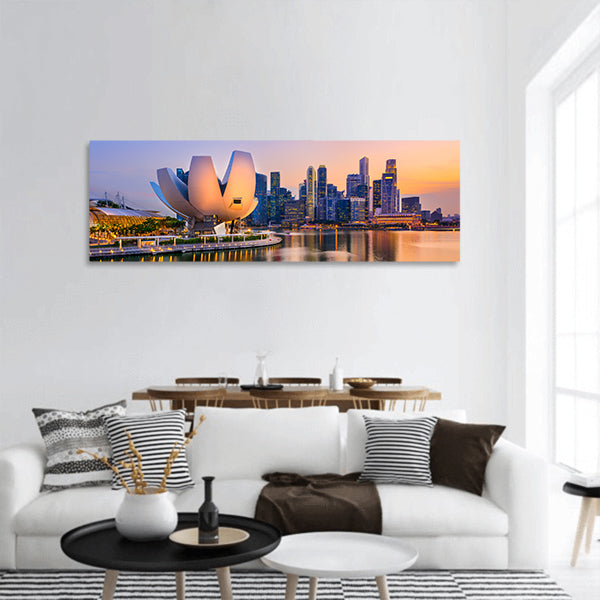 Singapore skyline Panoramic Canvas Wall Art