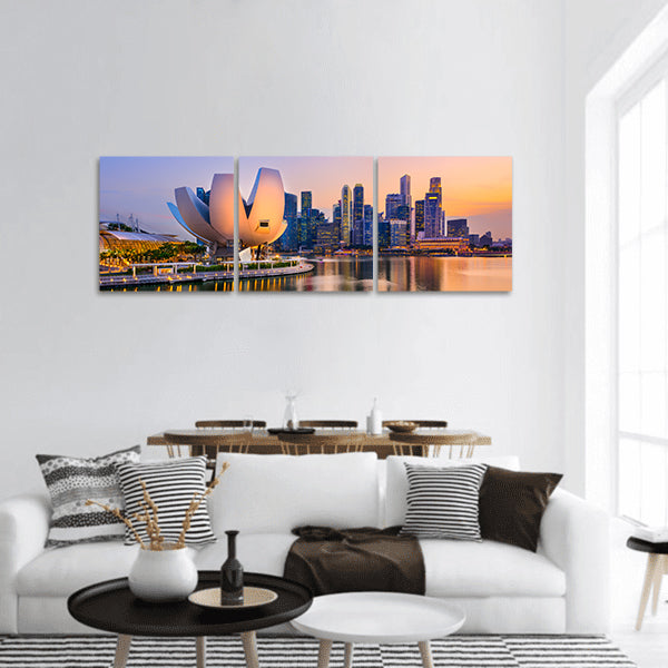 Singapore skyline Panoramic Canvas Wall Art