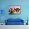 Singapore skyline at the Marina during twilight multi panel canvas wall art