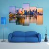 Singapore skyline at the Marina during twilight multi panel canvas wall art