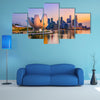 Singapore skyline at the Marina during twilight multi panel canvas wall art