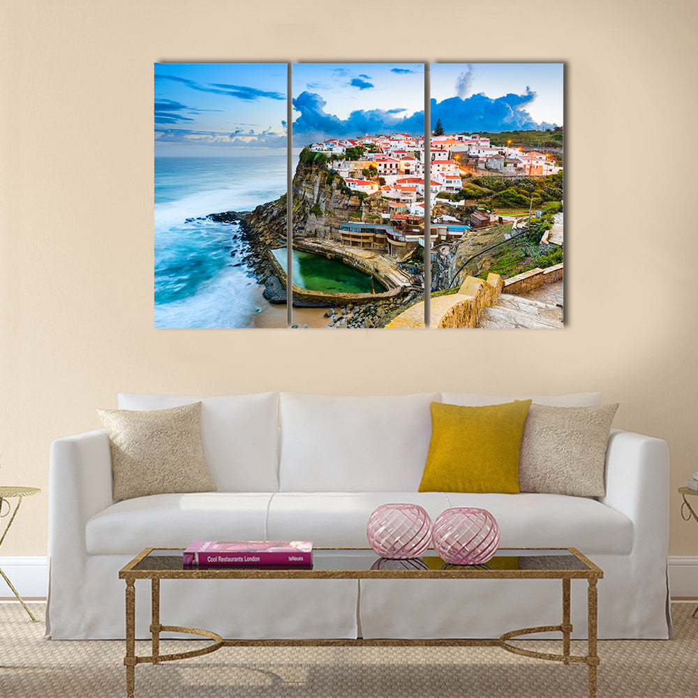 Azenhas do Mar Portugal coastal town Multi panel canvas wall art