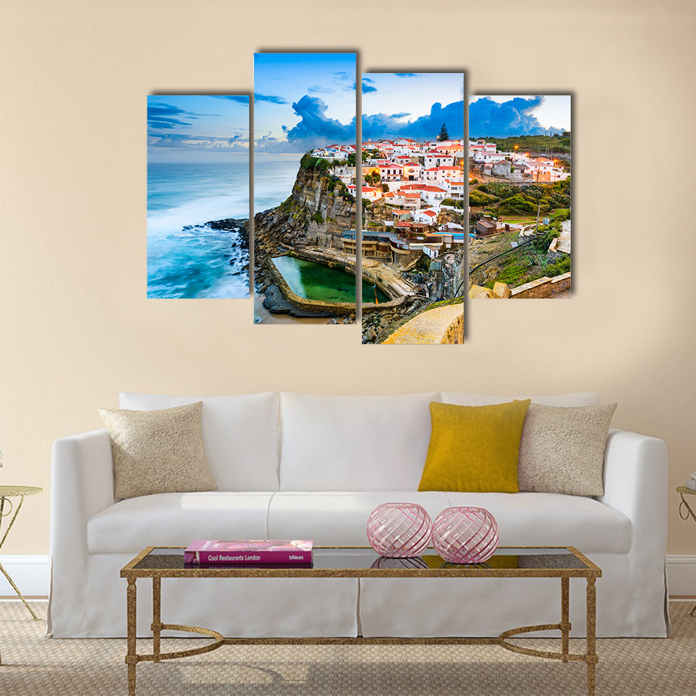 Azenhas do Mar Portugal coastal town Multi panel canvas wall art