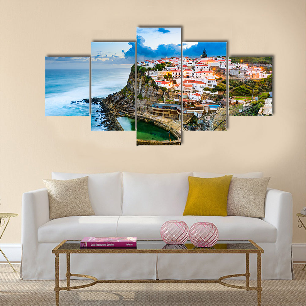 Azenhas do Mar Portugal coastal town Multi panel canvas wall art