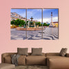 Lisbon, Portugal cityscape at Rossio Square multi panel canvas wall art