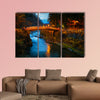 Shinkyo (Sacred Bridge) stands at the entrance to Futarasan Shrine multi panel canvas wall art