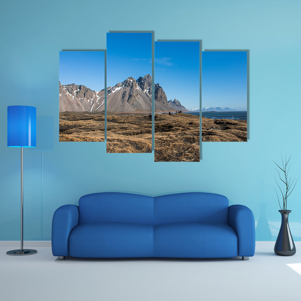 Mountain landscape in Iceland multi panel canvas wall art