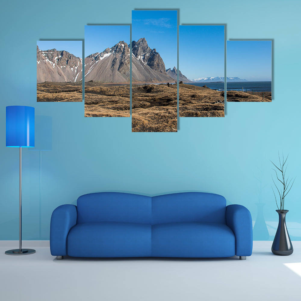 Mountain landscape in Iceland multi panel canvas wall art