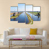 Traditional windmills at Kinderdijk in the Netherlands Multi panel canvas wall art