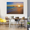 Sunrise Over The Pacific Ocean At The Beach Of The Lanikai, Hawaii, Multi Panel Canvas Wall Art