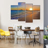 Sunrise Over The Pacific Ocean At The Beach Of The Lanikai, Hawaii, Multi Panel Canvas Wall Art