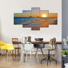 Sunrise Over The Pacific Ocean At The Beach Of The Lanikai, Hawaii, Multi Panel Canvas Wall Art