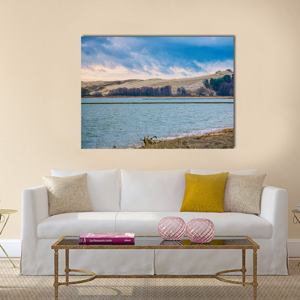 Parnidis dune in winter, Neringa, Lithuania Multi panel canvas wall art