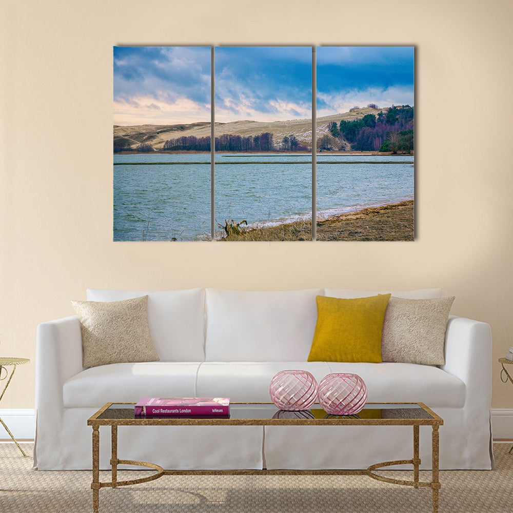 Parnidis dune in winter, Neringa, Lithuania Multi panel canvas wall art