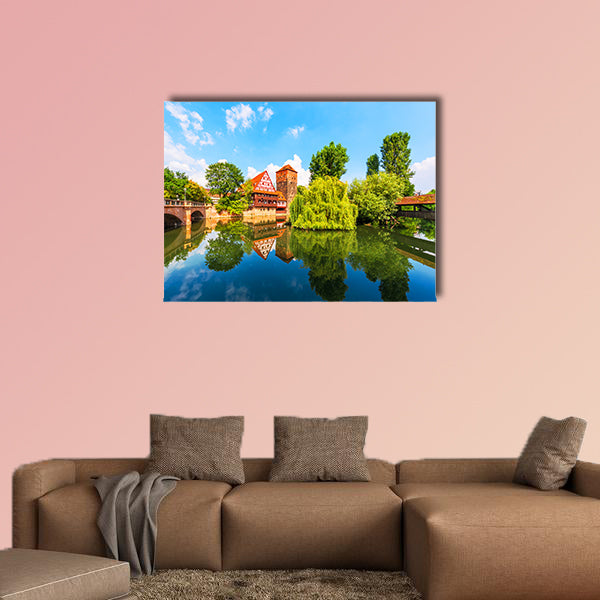 Scenic summer view of the German traditional in Nuremberg wall art