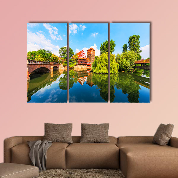 Scenic summer view of the German traditional in Nuremberg wall art