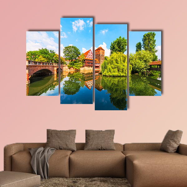 Scenic summer view of the German traditional in Nuremberg wall art
