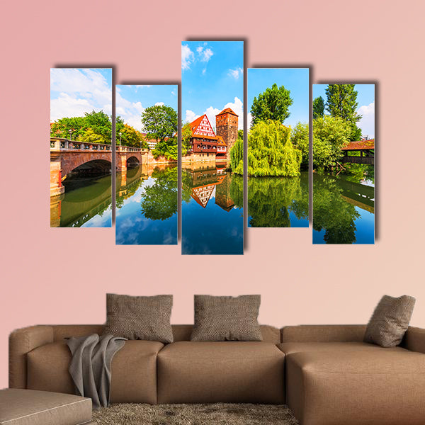 Scenic summer view of the German traditional in Nuremberg wall art