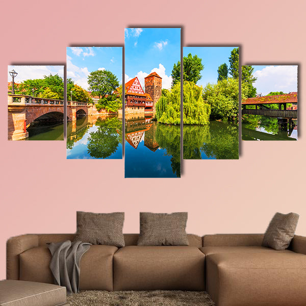 Scenic summer view of the German traditional in Nuremberg wall art