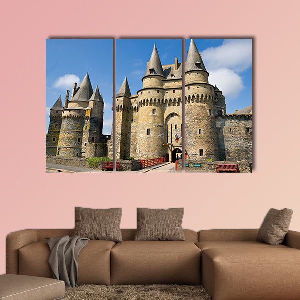 Castle of Vitr, Brittany, France multi panel canvas wall art