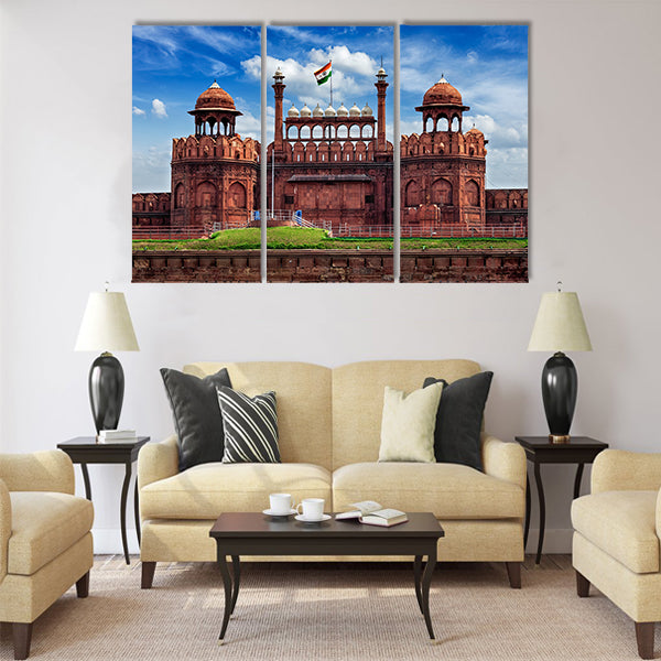India famous travel tourist landmark and symbol Multi Panel Canvas Wall Art