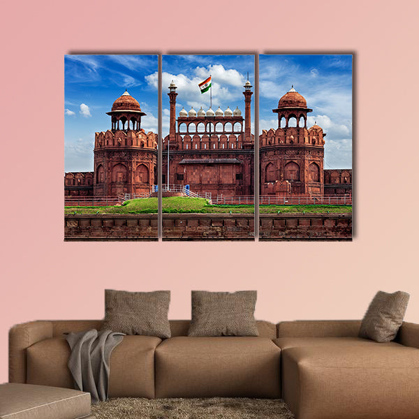 India famous travel tourist landmark and symbol multi panel canvas wall art