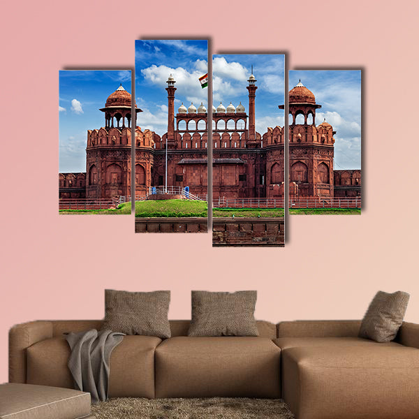 India famous travel tourist landmark and symbol multi panel canvas wall art