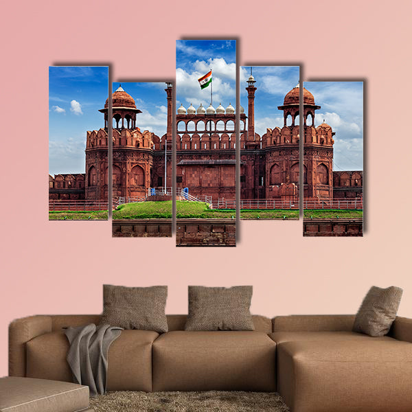 India famous travel tourist landmark and symbol multi panel canvas wall art