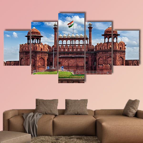 India famous travel tourist landmark and symbol multi panel canvas wall art