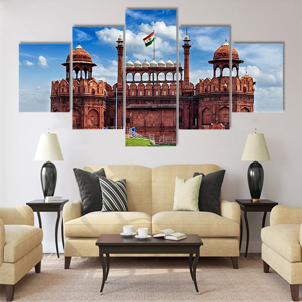 India famous travel tourist landmark and symbol Multi Panel Canvas Wall Art