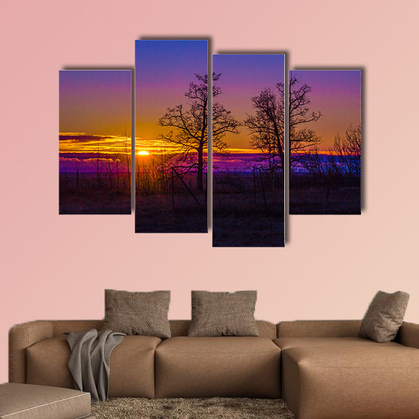 Alaska Sunset multi panel canvas wall art