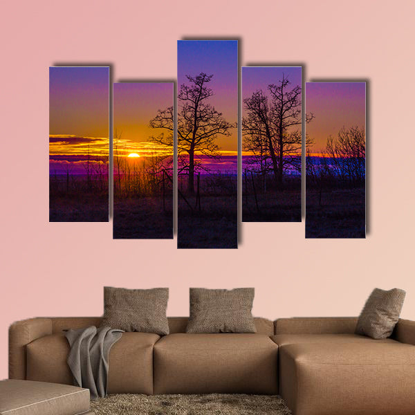 Alaska Sunset multi panel canvas wall art