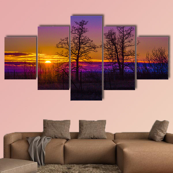 Alaska Sunset multi panel canvas wall art