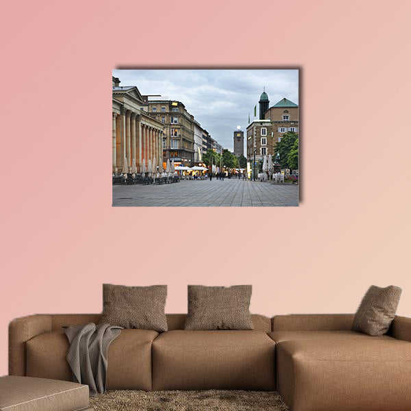 King Street in Stuttgart, Germany multi panel canvas wall art