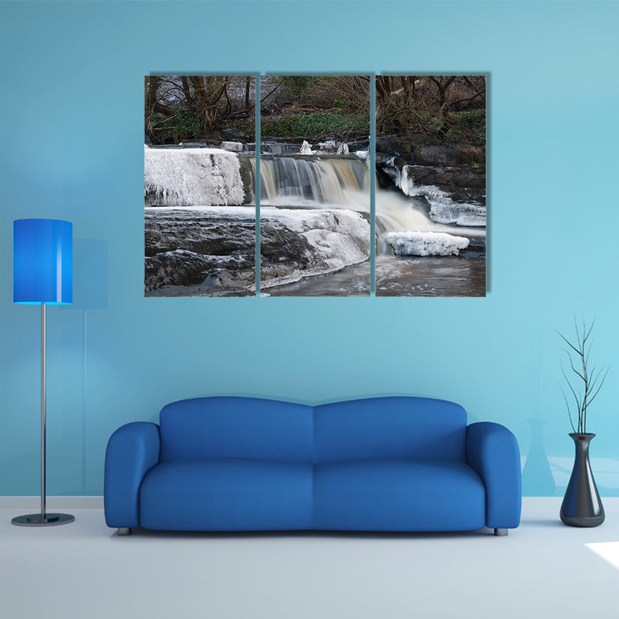 Frozen cascades multi panel canvas wall art