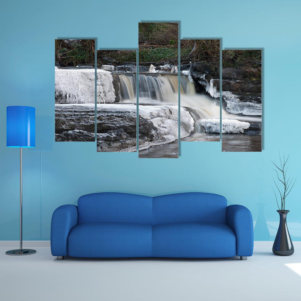 Frozen cascades multi panel canvas wall art