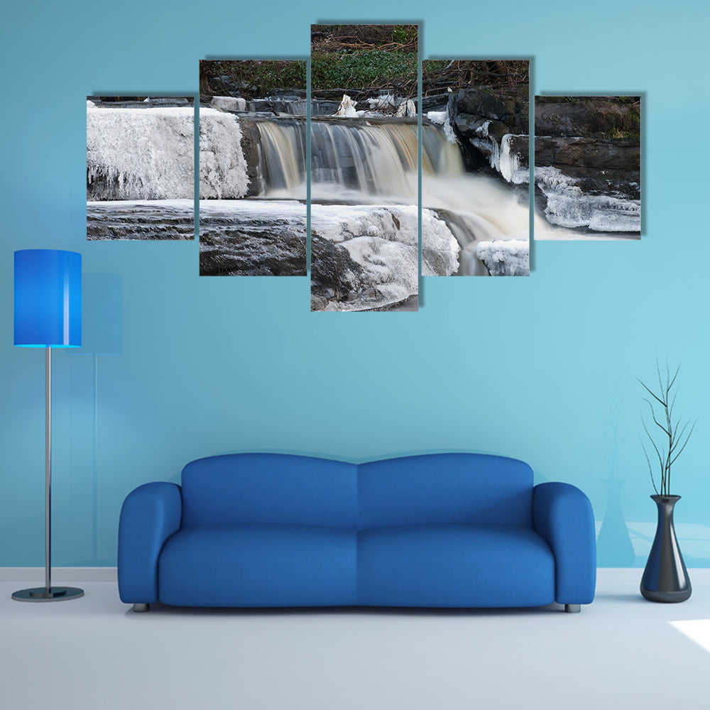 Frozen cascades multi panel canvas wall art