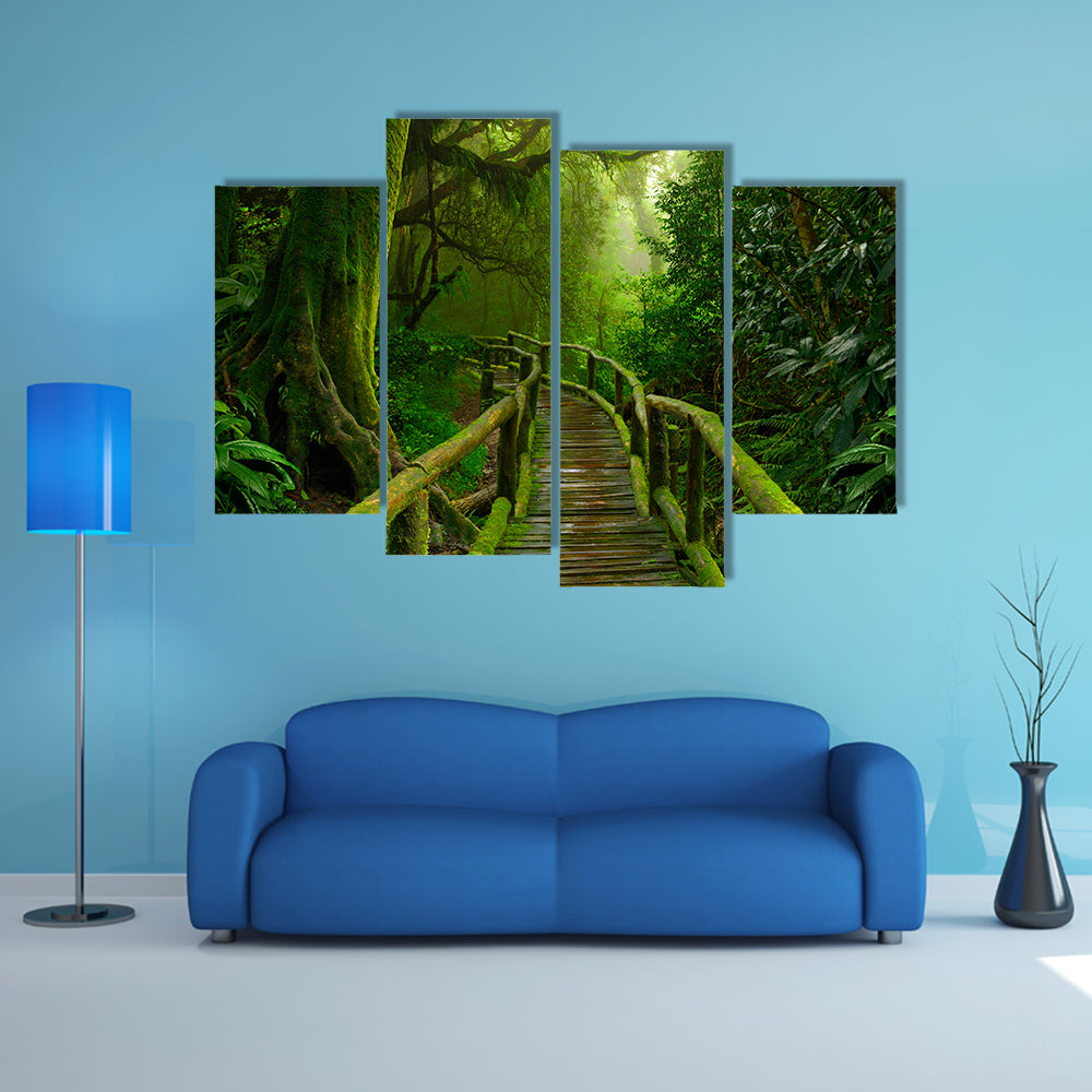 most beautiful Nepal jungle multi panel canvas wall art