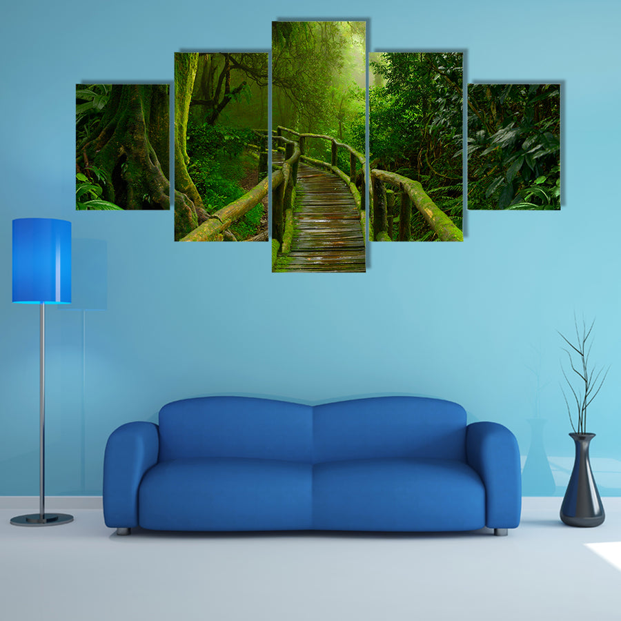 most beautiful Nepal jungle multi panel canvas wall art