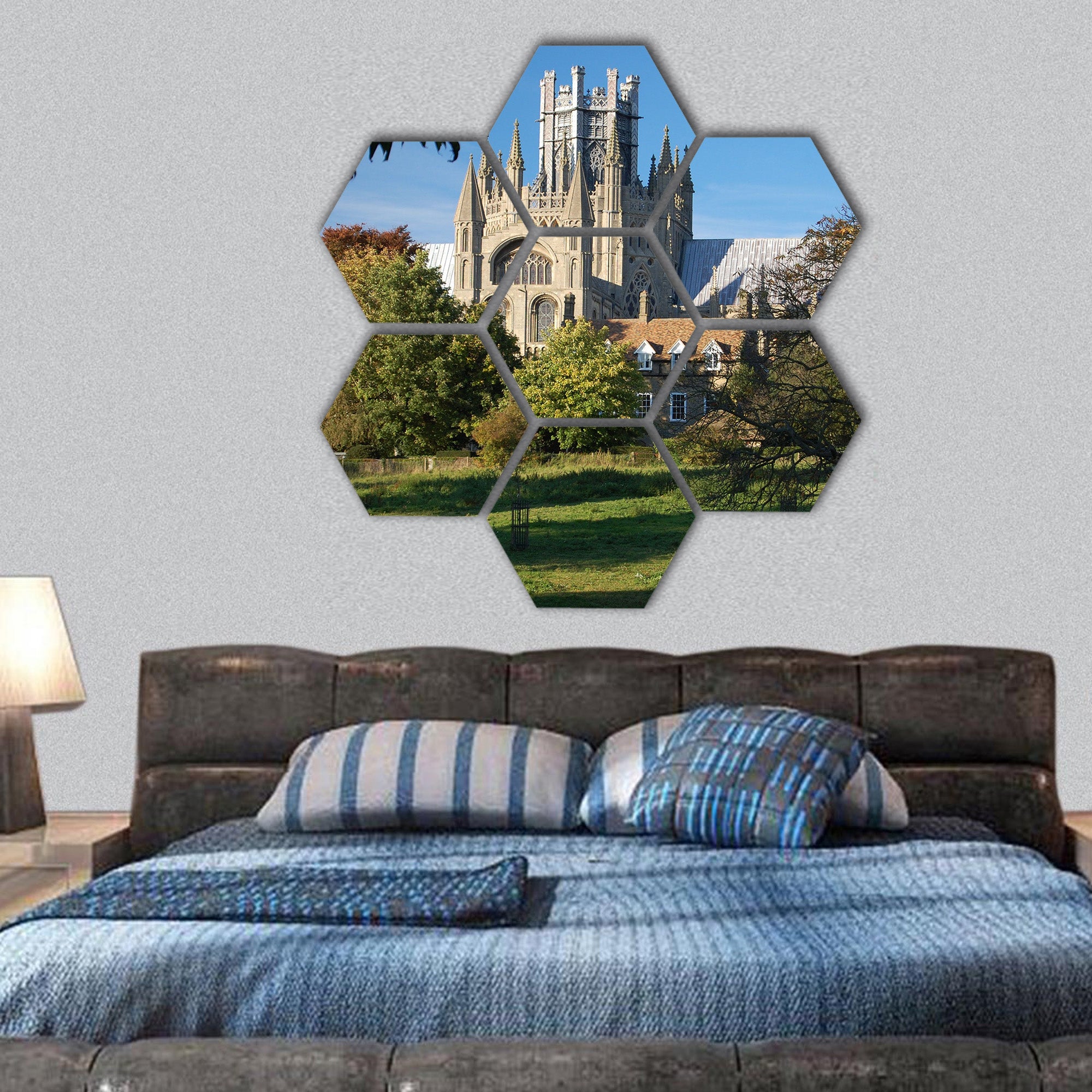 Ely Cathedral, Cambridgeshire, England hexagonal canvas wall art