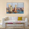 View of the Rotterdam skyline on the Wilhelminapier Multi panel canvas wall art