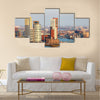 View of the Rotterdam skyline on the Wilhelminapier Multi panel canvas wall art