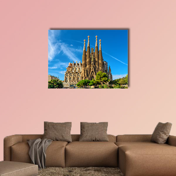 Cathedral of La Sagrada Familia multi panel canvas wall art