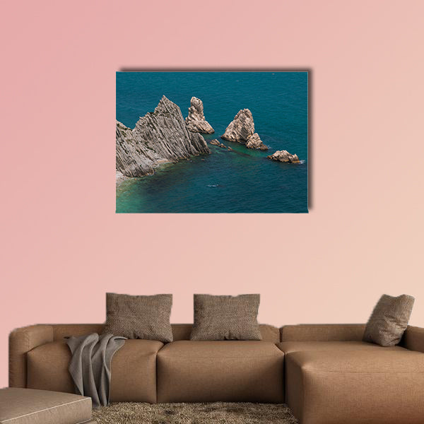 Panoramic view of the Two Sister (Due Sorelle) bay, Italy wall art