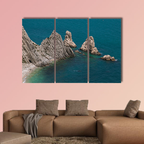 Panoramic view of the Two Sister (Due Sorelle) bay multi panel canvas wall art