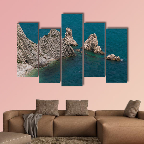 Panoramic view of the Two Sister (Due Sorelle) bay, Italy wall art
