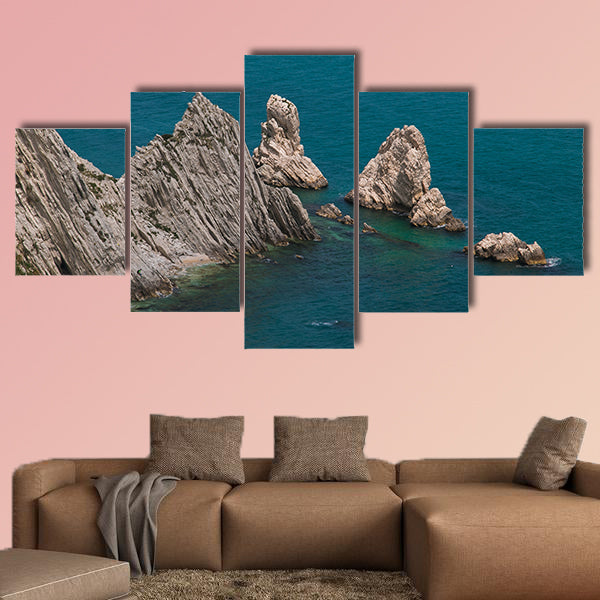 Panoramic view of the Two Sister (Due Sorelle) bay, Italy wall art
